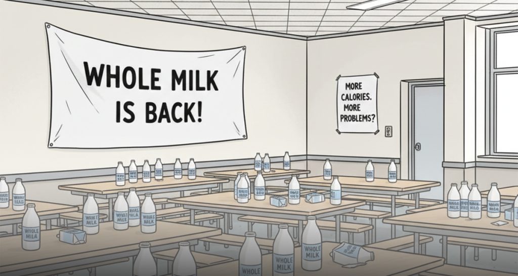 punomasno mleko u školama